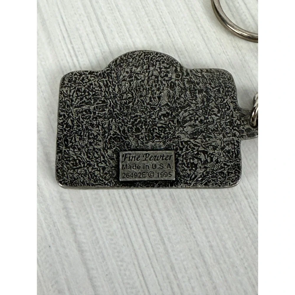 Vintage 1995 Craftsman Pewter EAT MY DUST Keychain USA Made